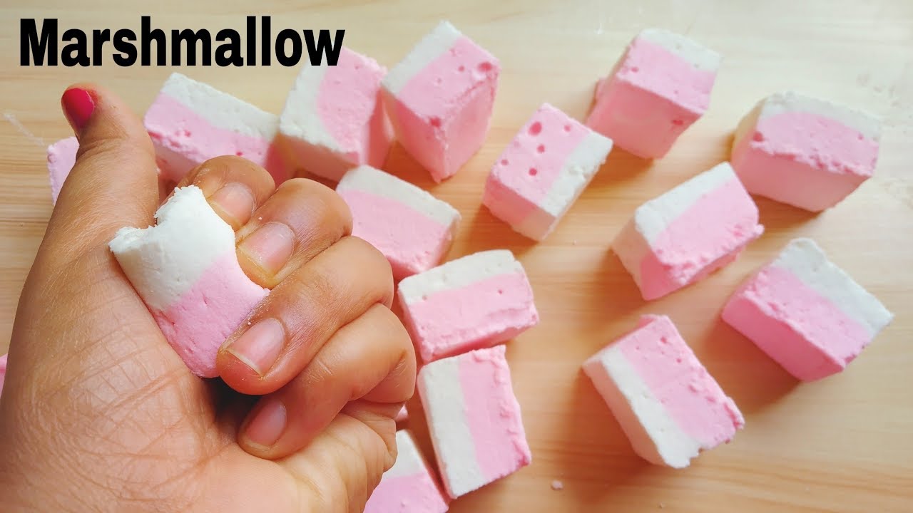 Marshmallow Recipe without Corn Syrup | Homemade Marshmallows | मारसमेल्लो बनाए घर में।