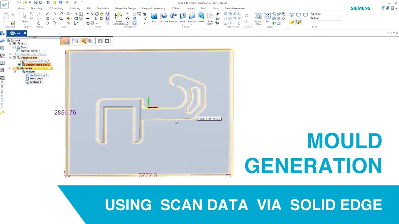 SHINING 3D EinScan Salon Ep10 Solid Edge Special: Mould Generation Using Scan Data