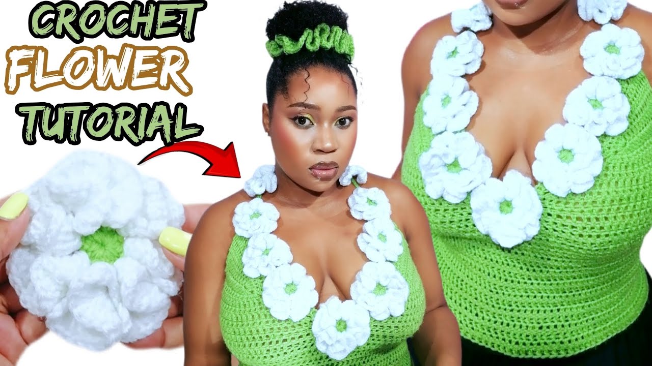 How to Crochet a Simple Flower 🌸