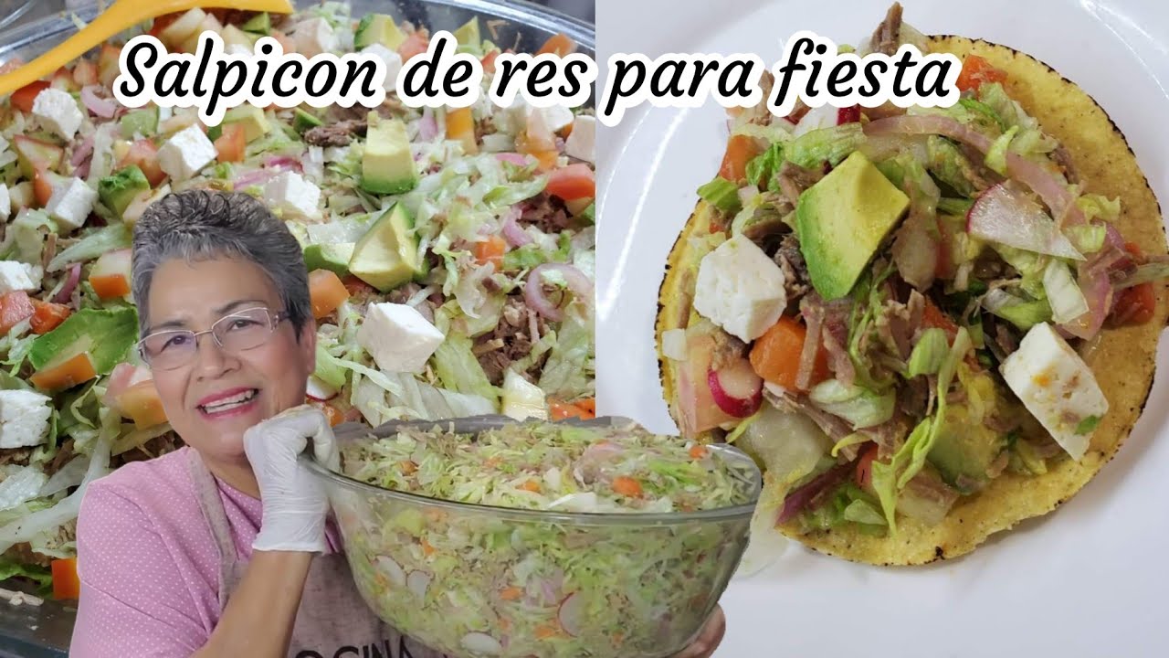 Salpicon de res para fiesta 🐮🥒🧅🍅🧄🥑 | Cocina tutuli