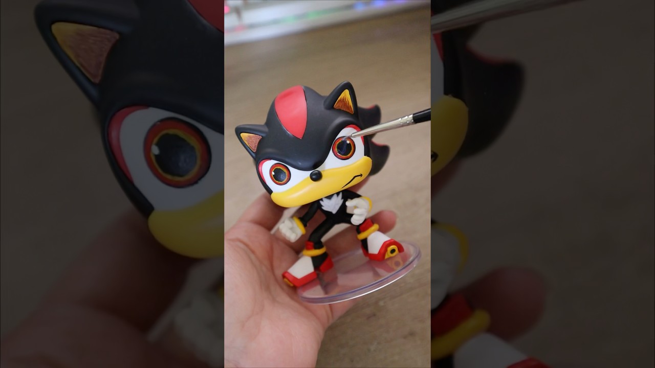 Let's improve this Shadow Funko Pop figure 💥 #shorts #shadow #funkopop #merchandise #sonic #fyp