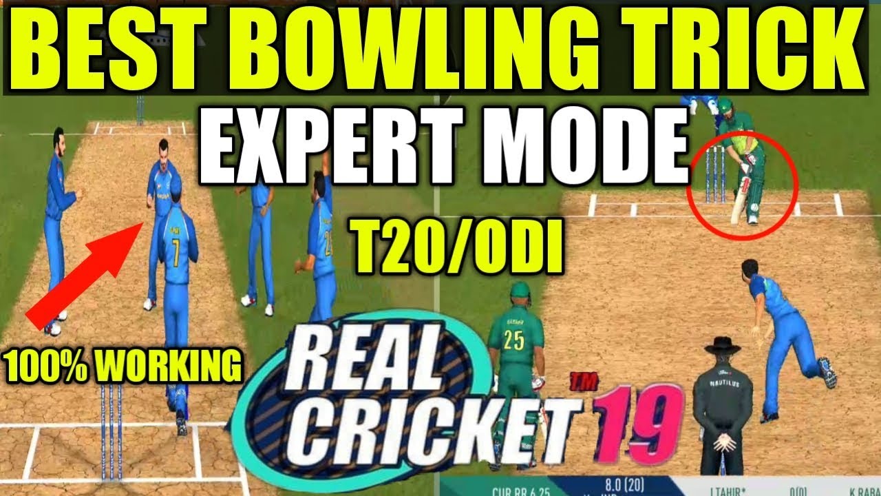 REAL CRICKET 19 BOWLING TRICK IN EXPERT MODE | T20/ODI EXPERT MODE BOWLING TRICK IN REAL CRICKET 19