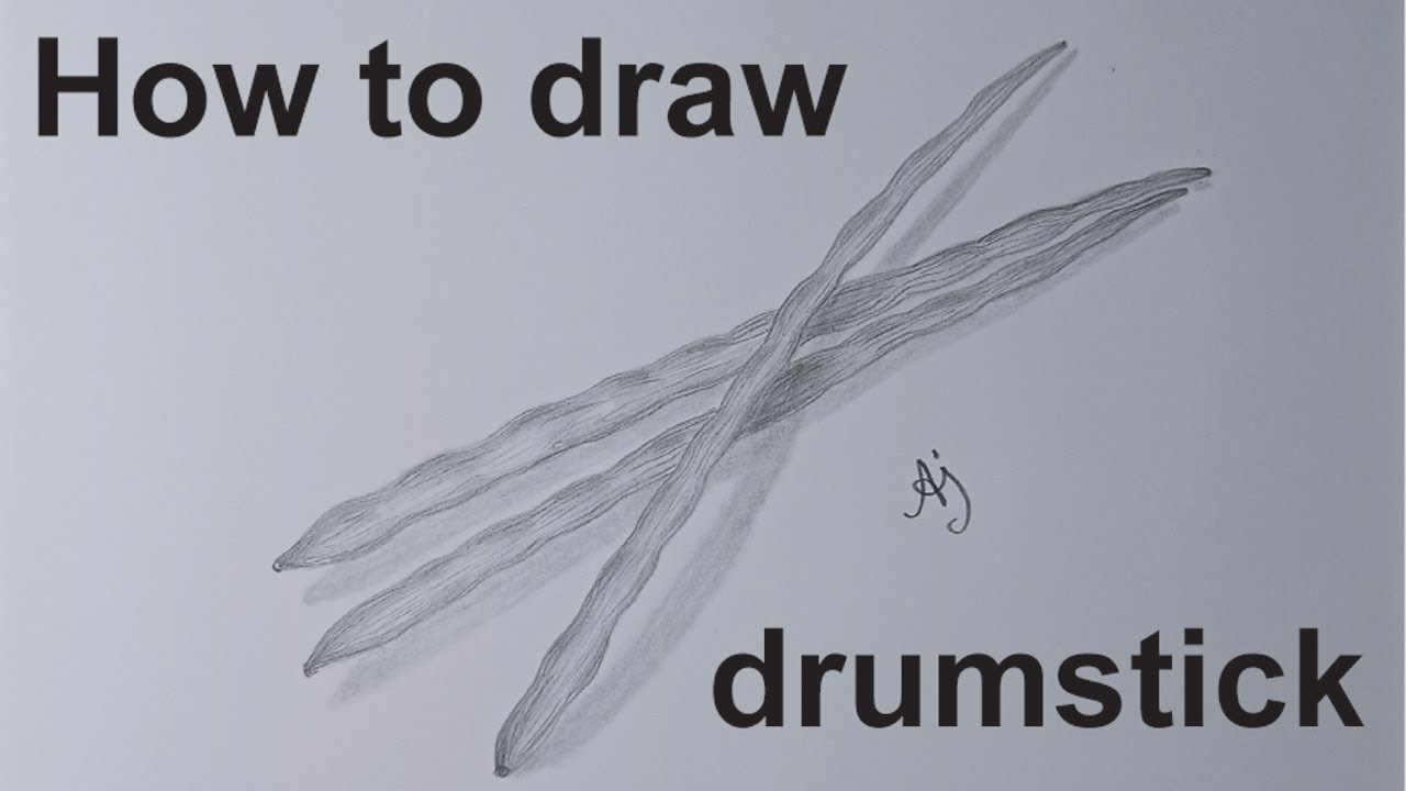 How to Draw a drumstick with Pencil Sketch | Easy Step-by-Step Tutorial | sajna drawing