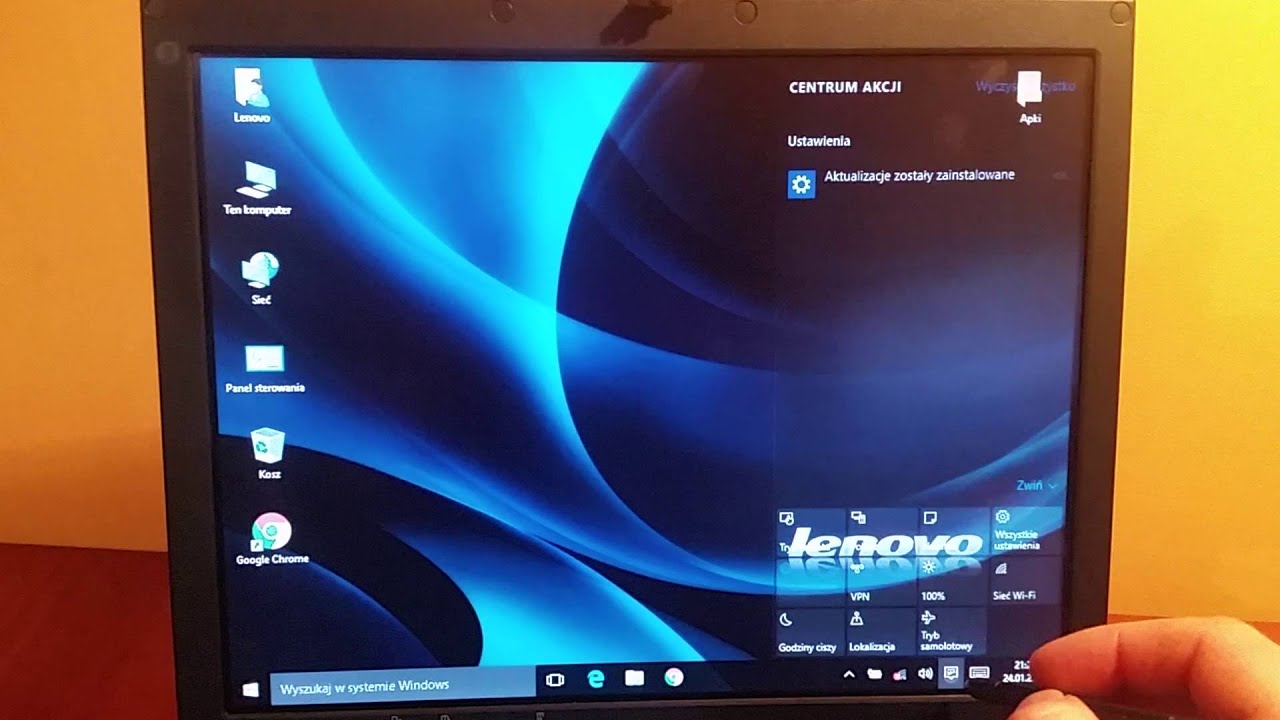 Lenovo ThinkPad X61 Tablet running Windows 10 touch screen
