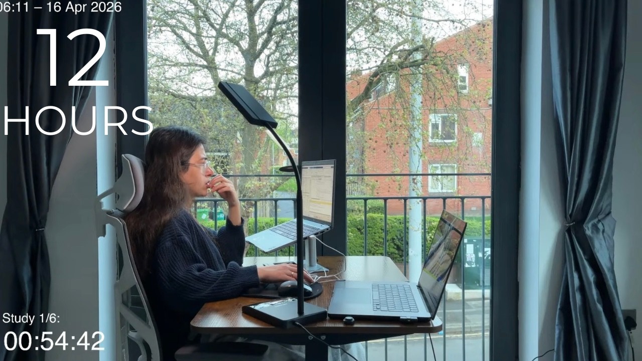 12-Hour LIVE Study/Work With Me 🎓 | Cozy UK Ambience | Custom Pomodoro Timer | Deep Work Mode