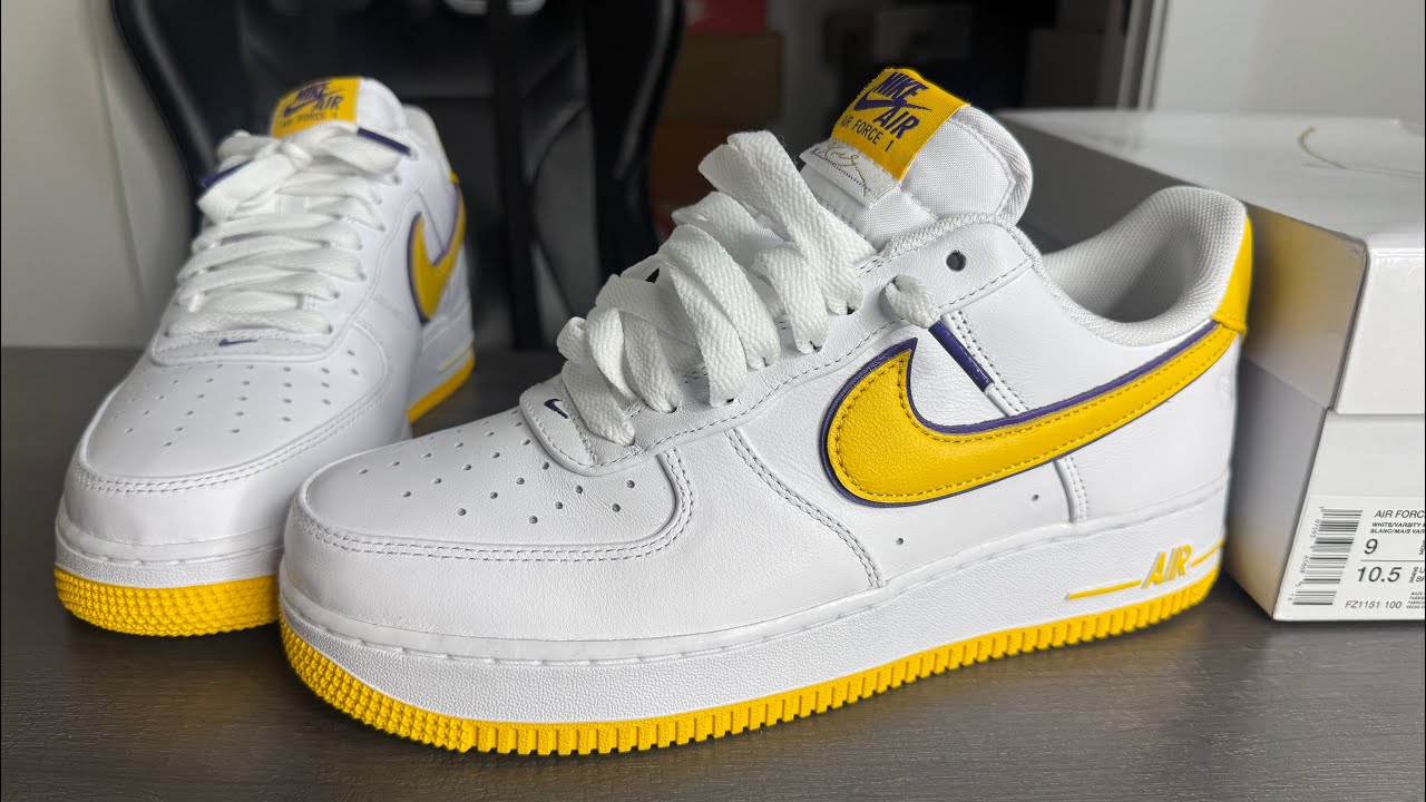 Nike Air Force 1 Kobe Bryant Lakers Home On Feet Review