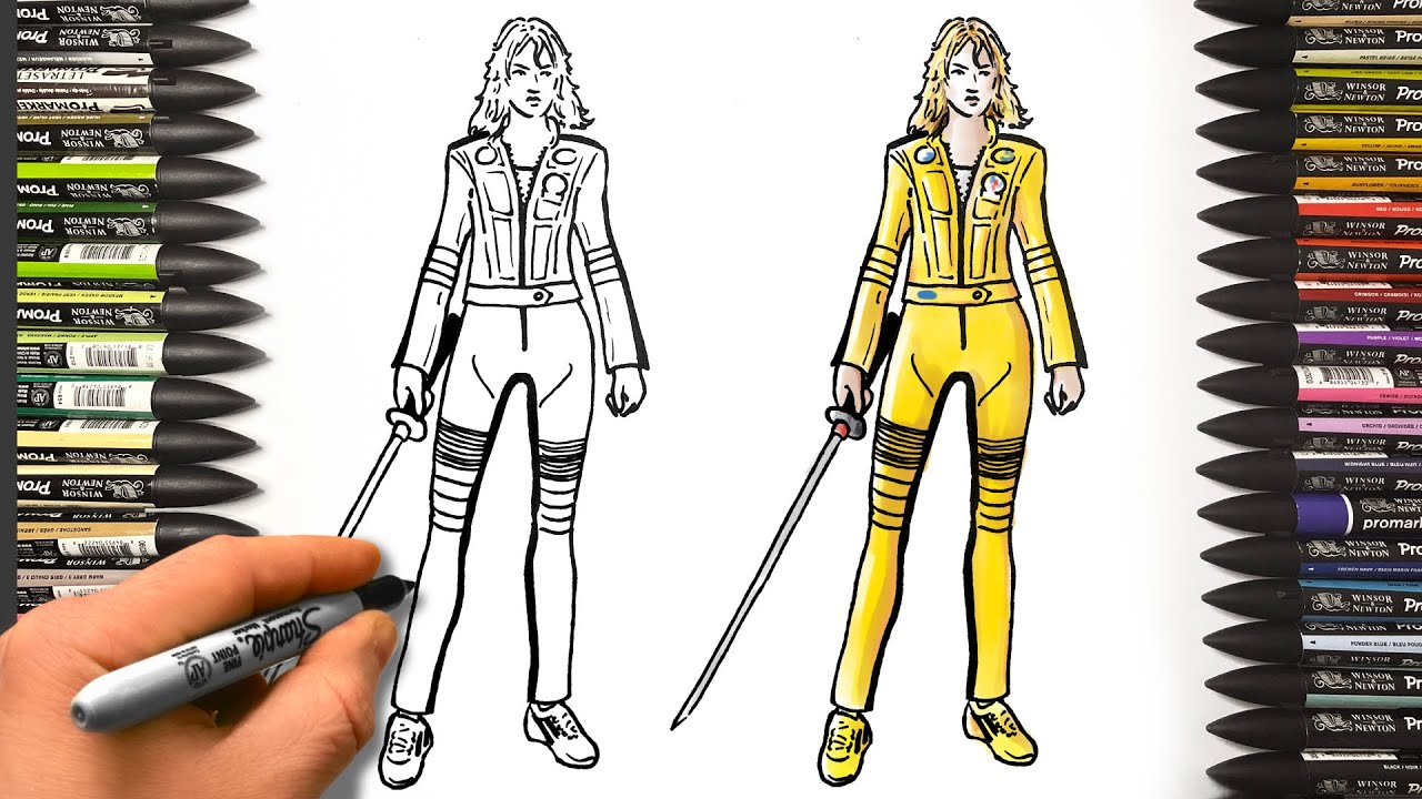 Рисуем невесту из Fortnite x Kill Bill: Урок рисования