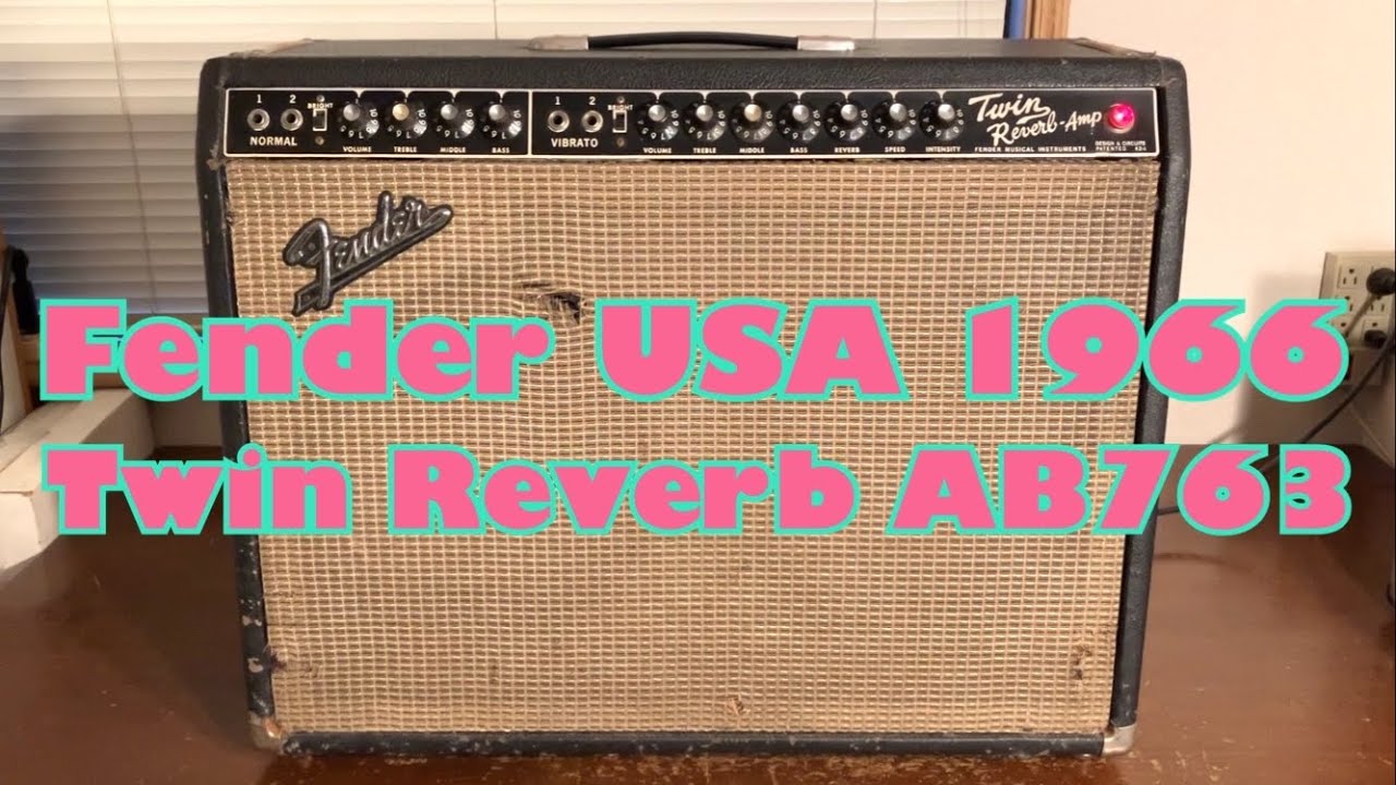 Fender USA 1966 Twin Reverb AB763 Black Face [Eminence Speaker]