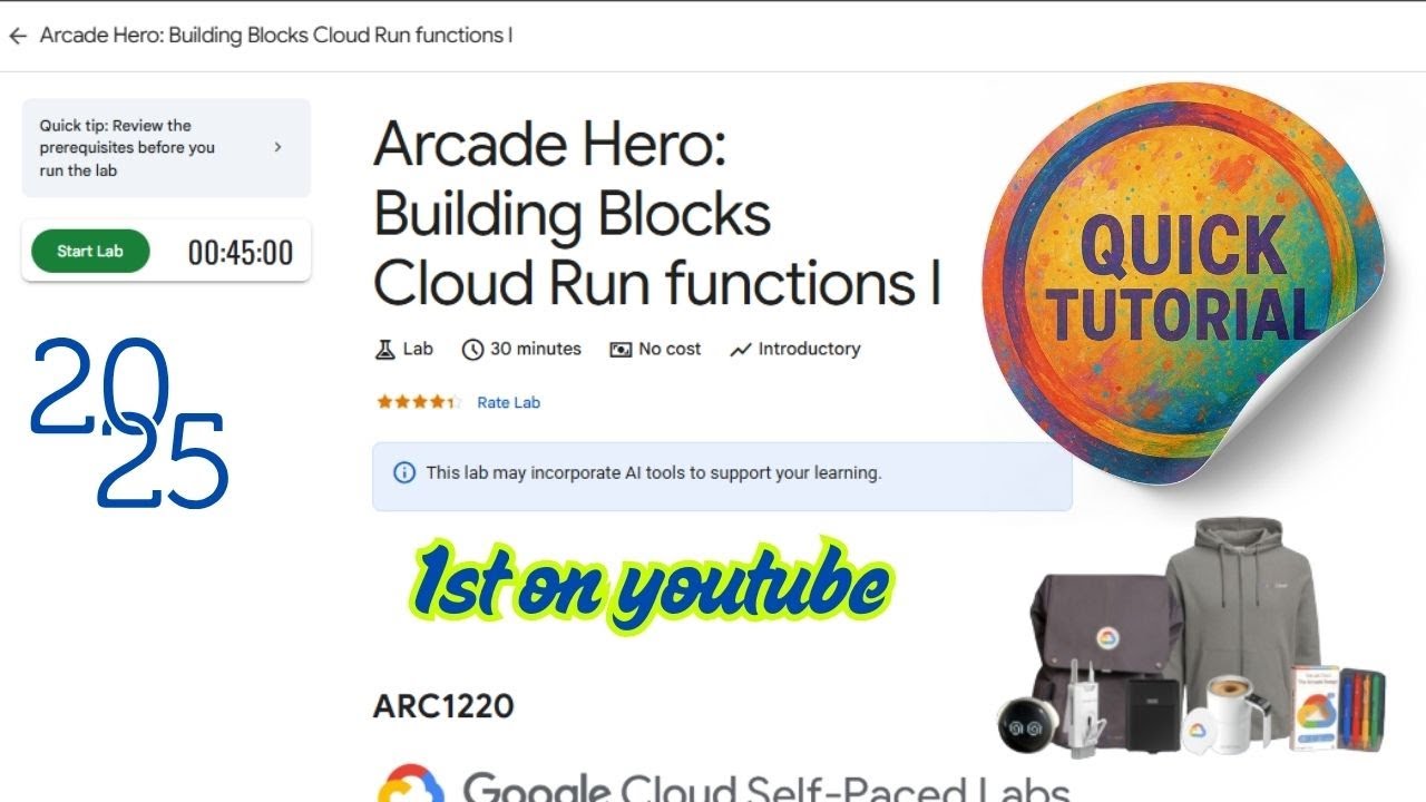 Arcade Hero: Строительные блоки, функции Cloud Run I ARC1220 — Учебное пособие #qwiklabs #arcade