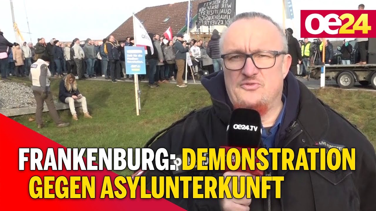 Frankenburg: Demonstration gegen Asylunterkunft