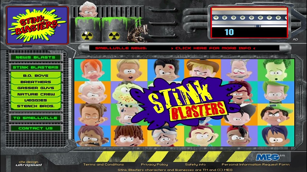 Exploring The Stink Blasters Website Through The Wayback Machine!