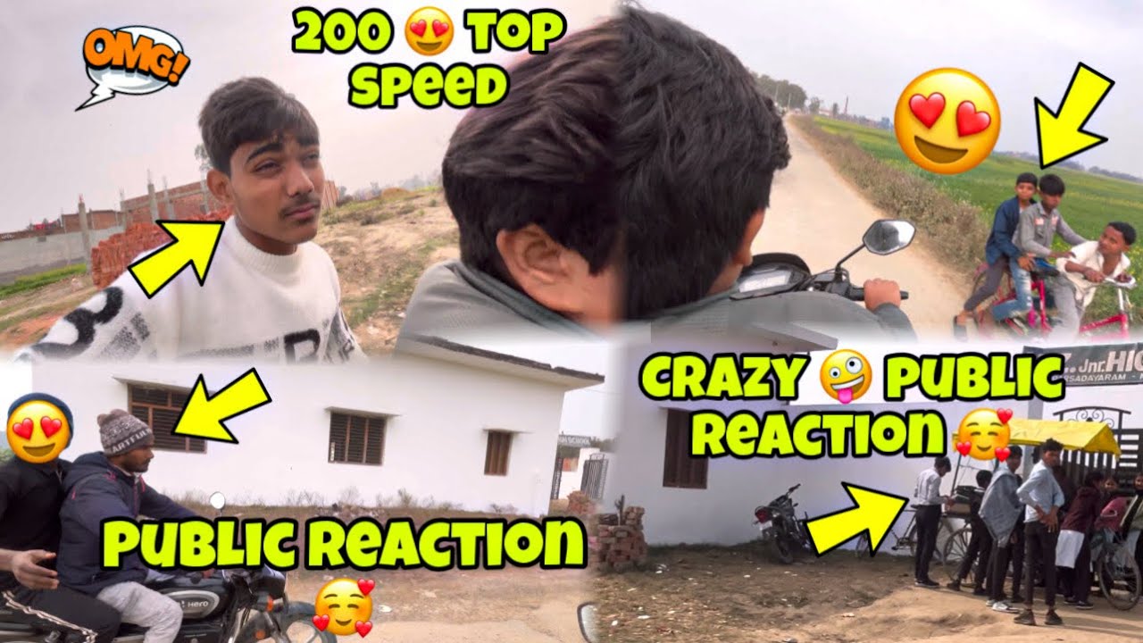 Crazy 🤪 Reaction School Girl 🥰 Bike Top Speed 😍 