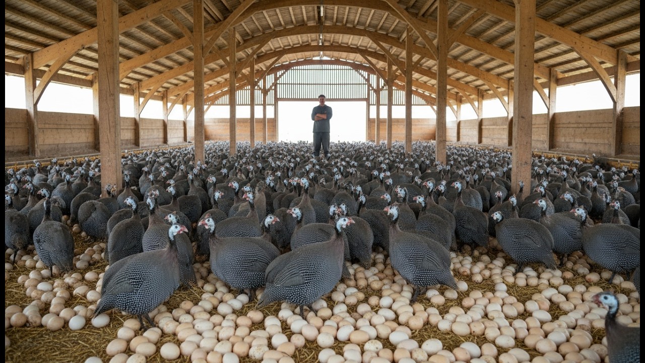 🌾How Millions of Guinea Fowl Are Raised Every Year 🐦🔥| Complete Farming Process from Day 1 to Profit