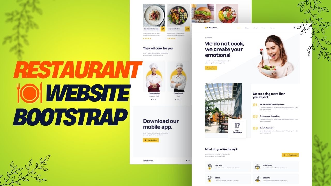 🍕Restaurant Website Design Masterclass: Bootstrap Tutorial for Beginners! (HTML CSS BOOTSTRAP)