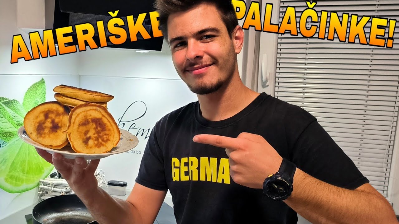 PRVIČ V ŽIVLJENJU PEČEM AMERI&Scaron;KE PALAČINKE! (GERMA KUHA) [SLO]