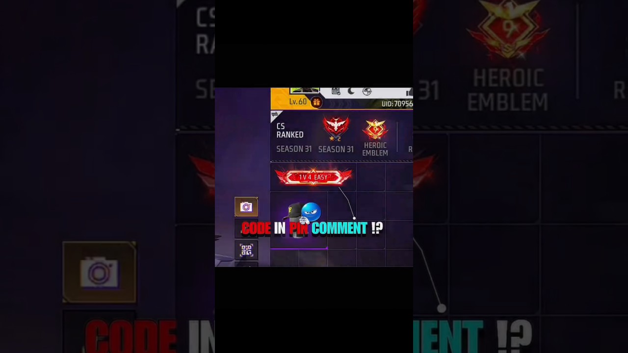 1 V 4 EASY TITLE BIO CODE💀🔥☠️ #ffshorts