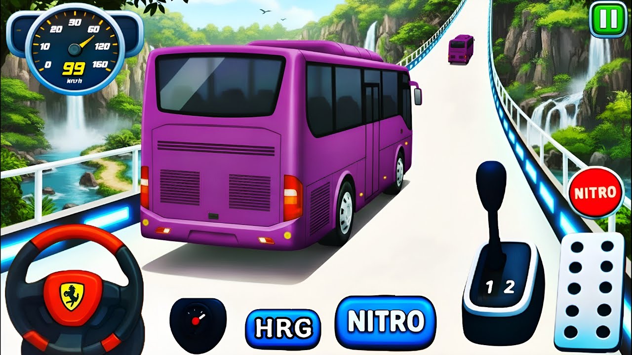 🚍🚀 99% Невыполнимое испытание на автобусной рампе - Поездка на автобусе по огромной небесной рамп...