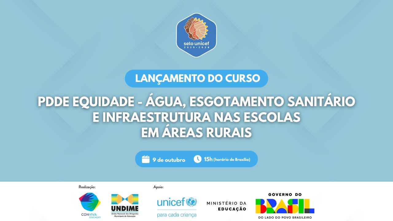 Lançamento do curso: PDDE Equidade