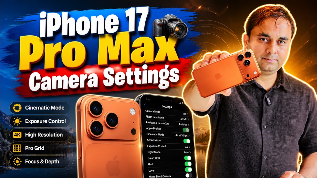 Best iPhone 17 Pro Max Camera Settings 📸🔥 | Cinematic & Professional Quality Guide