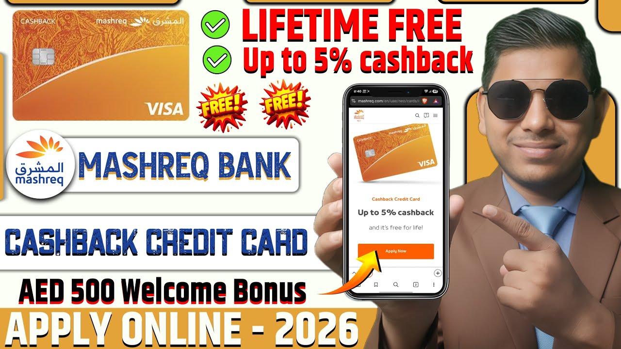 Mashreq Bank Cashback Credit Card Apply 2026 | 500 AED Welcome Bonus | Best Cashback Credit Card