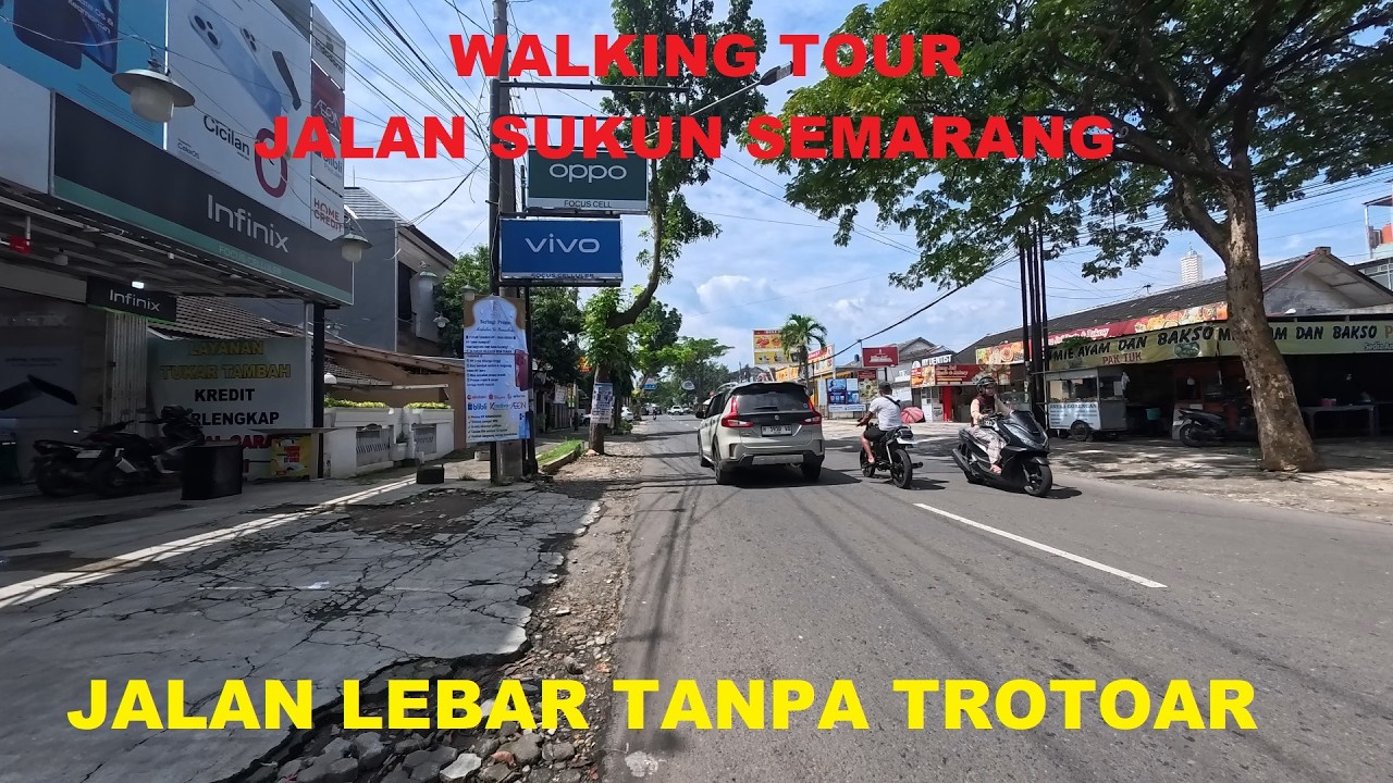 Jalan Tak Ada Trotoar Bagi Pejalan Kaki | Jalan Sukun Raya Semarang