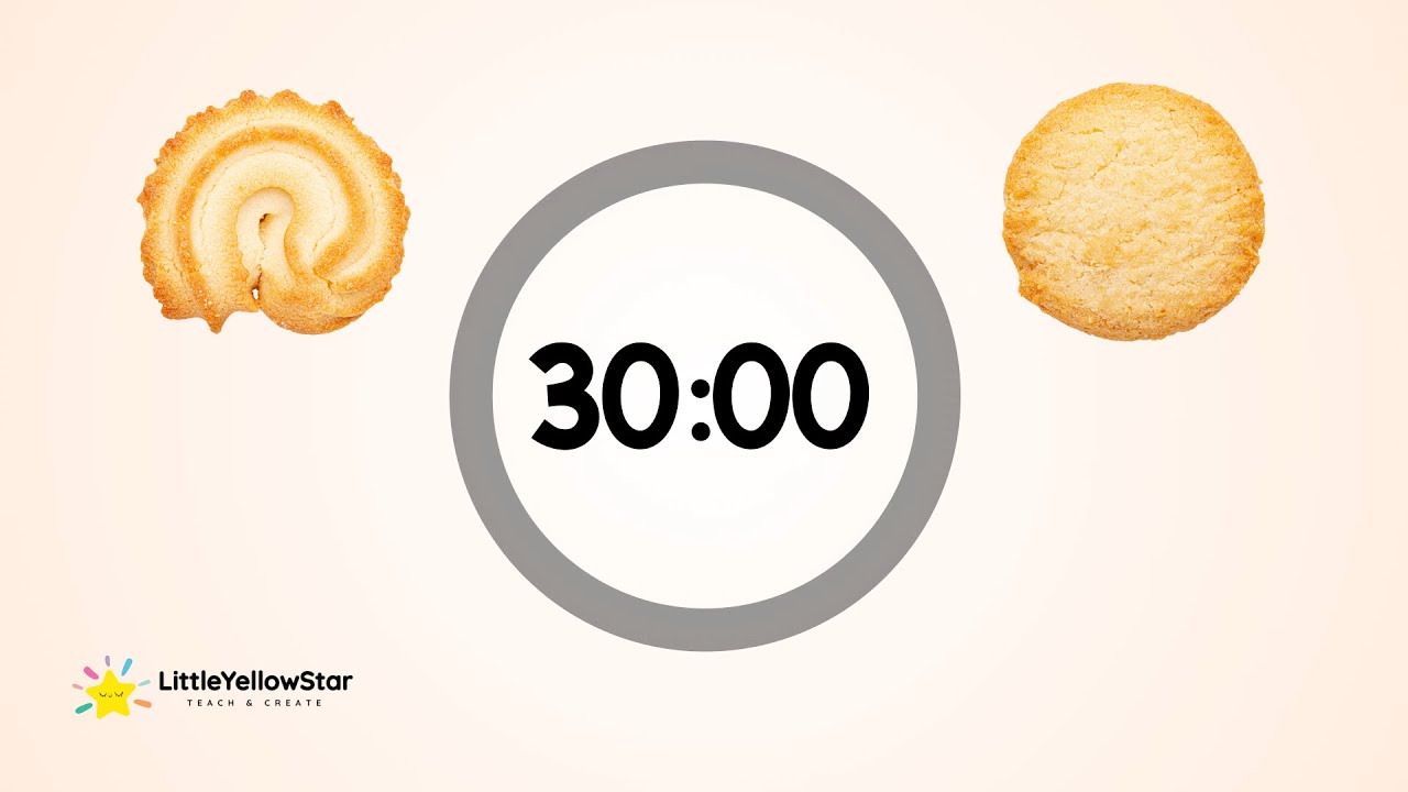 Butter Cookie Calm Timer – 30 Minutes Countdown Timer With Gentle Music | Kids Classroom Timer
