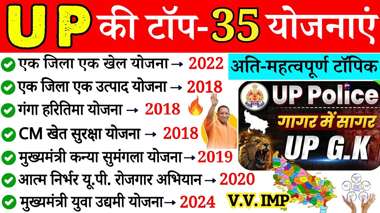 UP Govt Schemes 2024 | UP POLICE RE EXAM 2024 | UPP RE EXAM GS GS Marathon| UP GK Topic wise for UPP