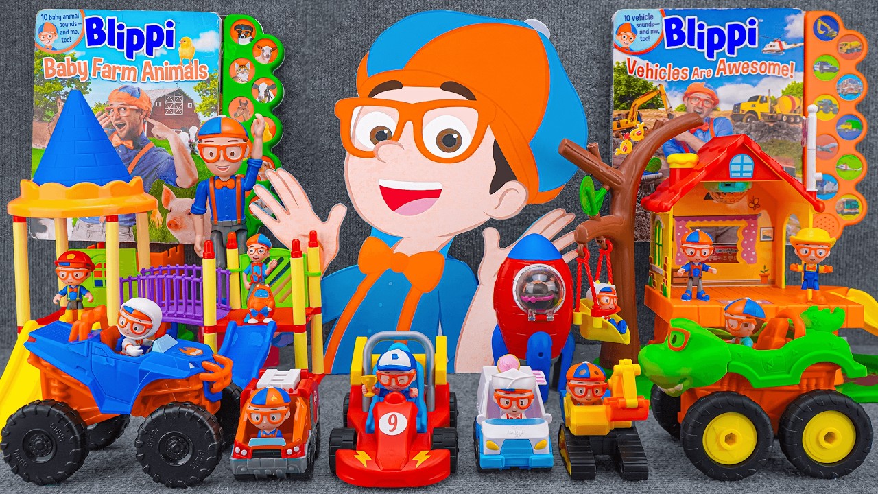 61 Minutes Satisfying with Unboxing Cute Blippi Dinosaur Park Toys Collection ASMR | Review Toys