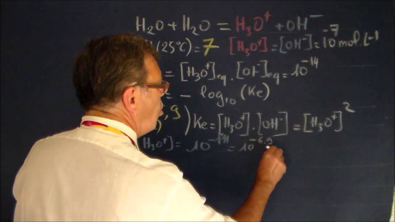 Produit ionique de l’eau Ke / pKe + Corrigé Bac chimie détaillé