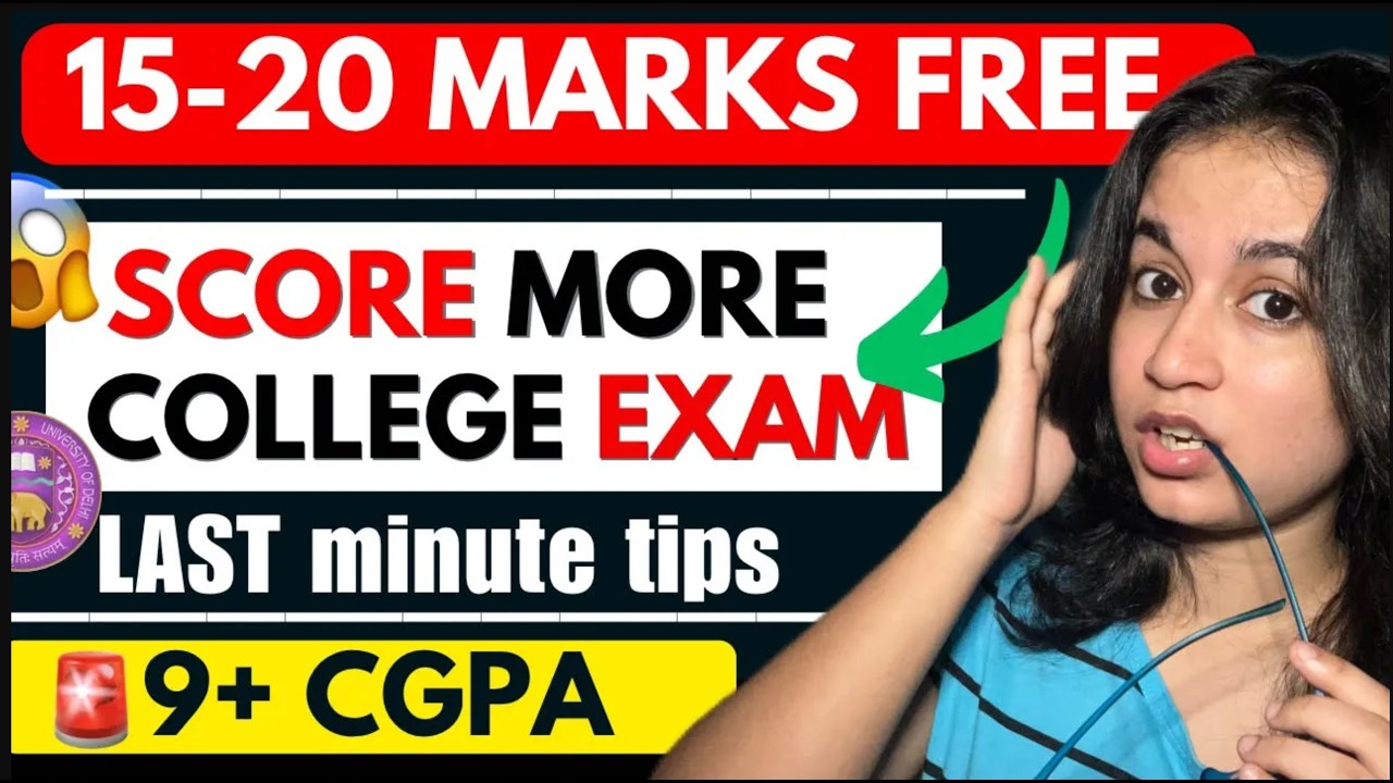 🔥Important tips to score 9+ CGPA in College Exams 🚨DON&rsquo;T MISS ❌