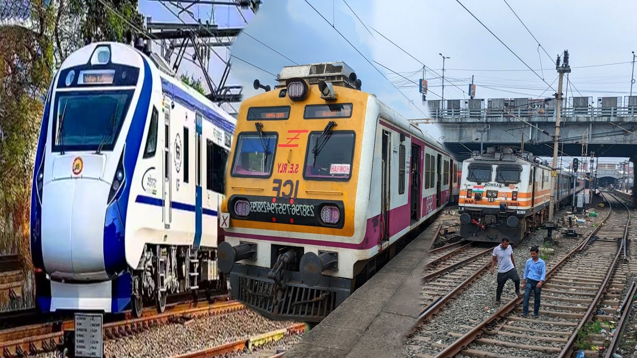 লোকাল ❌ এক্সপ্রেস ✅ | বন্দেভারত+ধৌলি+মুম্বাই সিএসএমটি+লোকাল|local & superfast express in one video