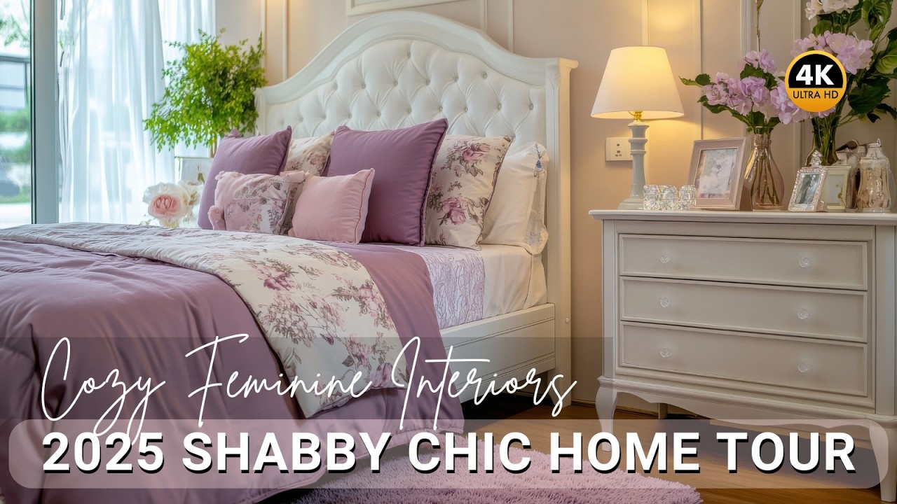 Romantic Shabby Chic Home Tour 2025: Vintage Florals, Rustic Touches & Cozy Feminine Interiors