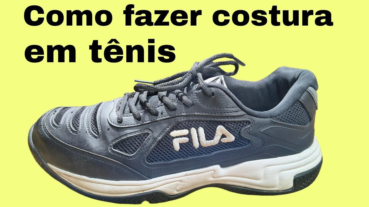 Como fazer costura e canaleta em tênis.