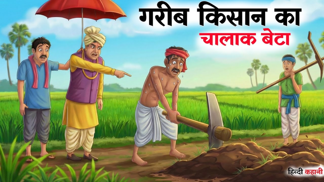गरीब किसान का चालाक बेटा।Garib Kisaan Ka Chalak beta।Hindi Moral Story।