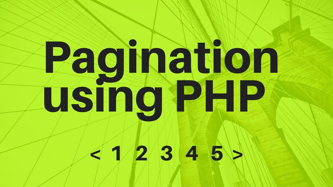 Create Pagination in PHP and MySQL