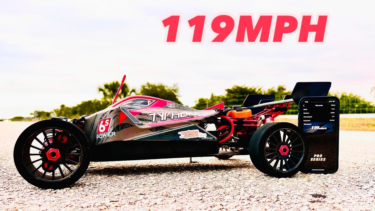 ARRMA Typhon 6s Speed Run Challenge 119MPH(8s) Test Run @handwracingchannel @BuildingVelocityRC
