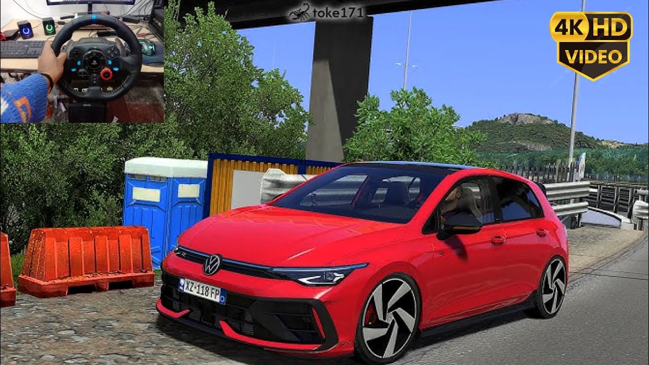 Volkswagen Golf R8 2023 Euro Truck Simulator 2 Logitech g29 steering wheel hand shifter 