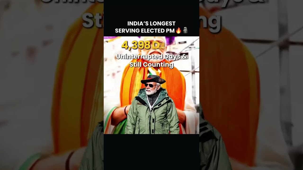 Logest serving PM in Indian History 🔥🔥 #narendramodi