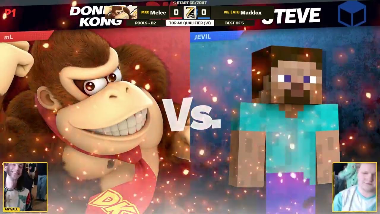 The Zou 7 - Melee (Donkey Kong) Vs Maddox (Steve) - Winners Top 48 Qualifier