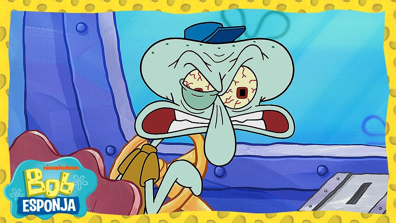 ¡Calamardo es el conductor del autobús! | Bob Esponja en Español