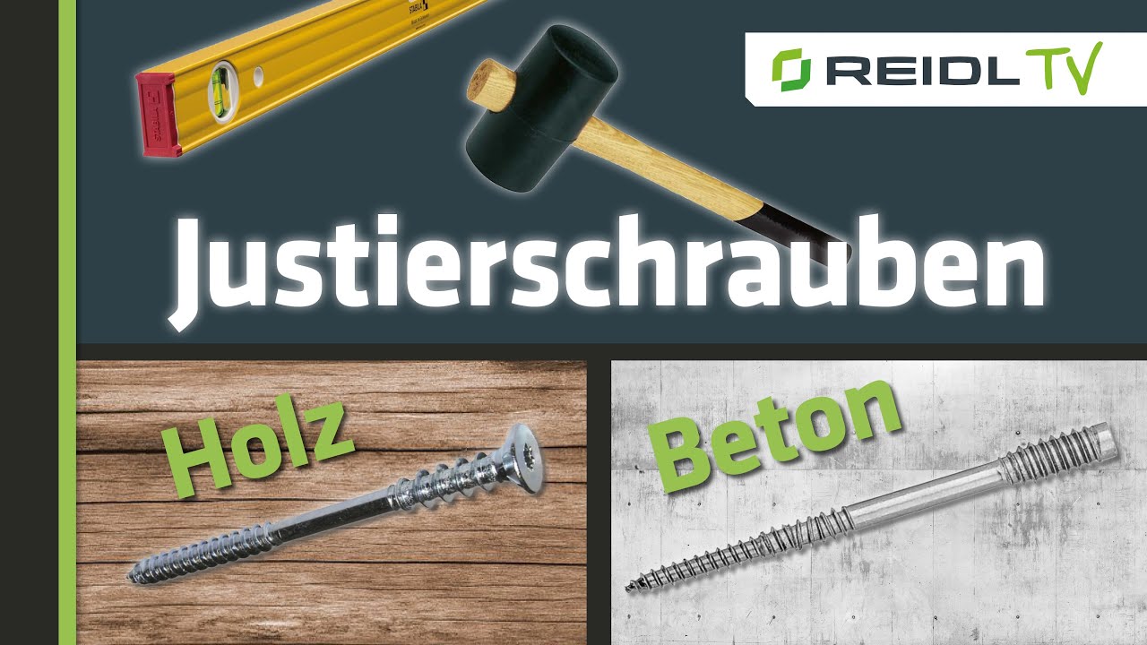 Justierschrauben f&uuml;r Holz und Beton - Holzlatten richtig justieren - Trockenbau-Befestigung [German]