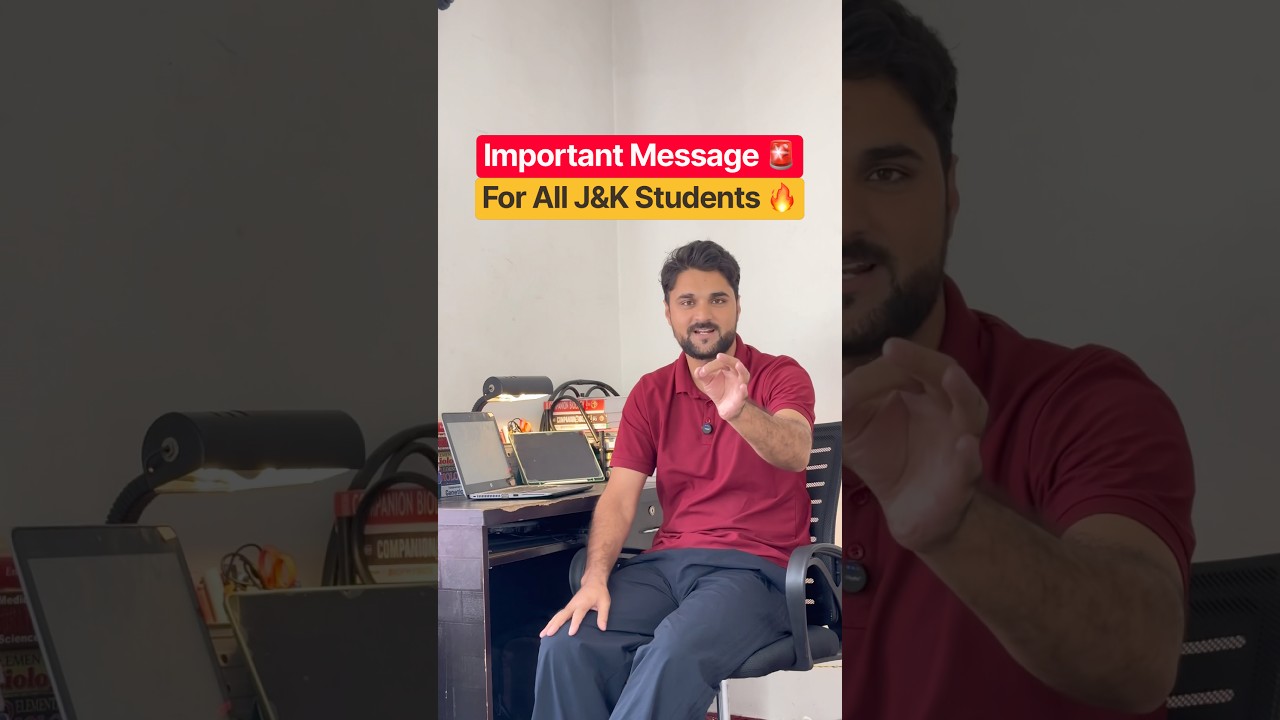URGENT! 🚨 Important Message for All J&K Students 🔥#jkbose #davoodsir #shorts
