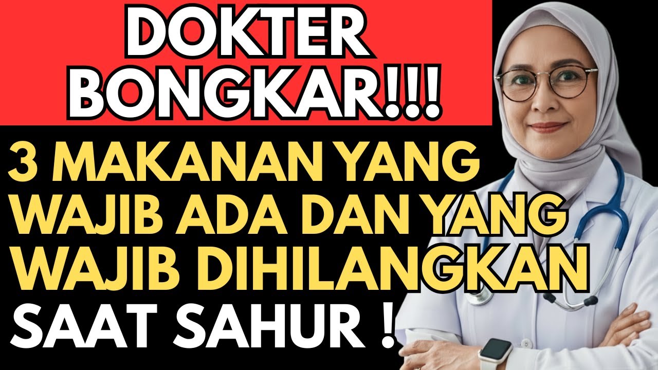 DOKTER BONGKAR !!! 3 MAKANAN YANG WAJIB ADA DAN YANG WAJIB DIHILANGKAN SAAT SAHUR