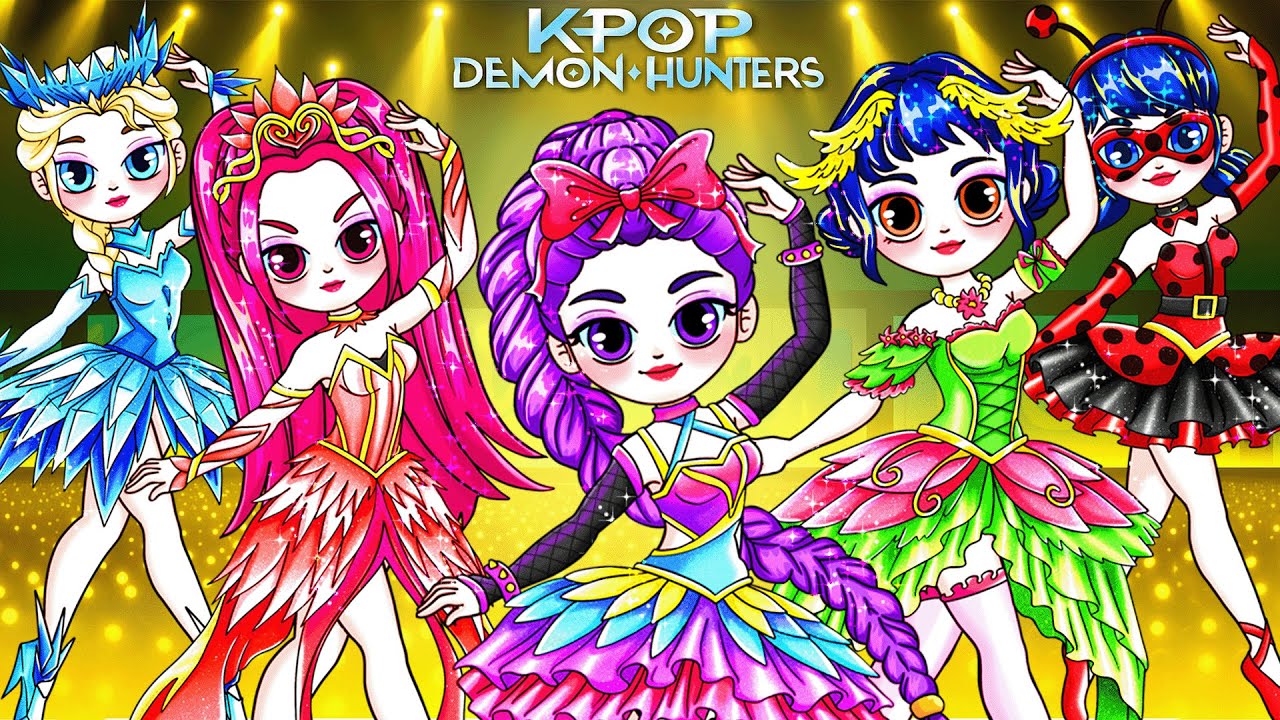 💖Paper DIY💖 Rumi, Zoey & Mira Turn Into Christmas Fashion Glow Up , DIY Fashion Paper Dolls
