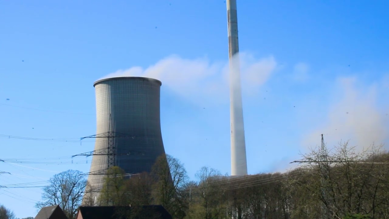 Sprengung Kohlekraftwerk / Kesselhaus in Ibbenbüren