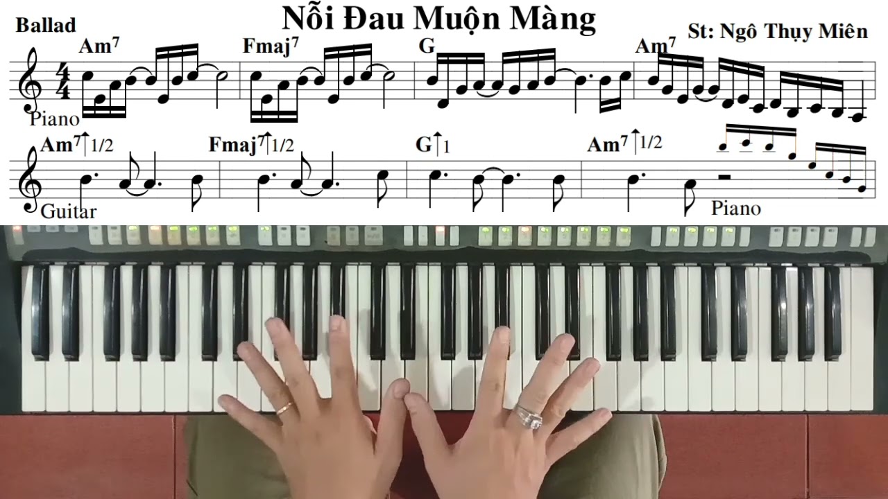 Bài: NỖI ĐAU MUỘN MÀNG | ST: Ngô Thuỵ Miên | Hướng Dẫn Đệm Hát | Ku Tèo Piano.