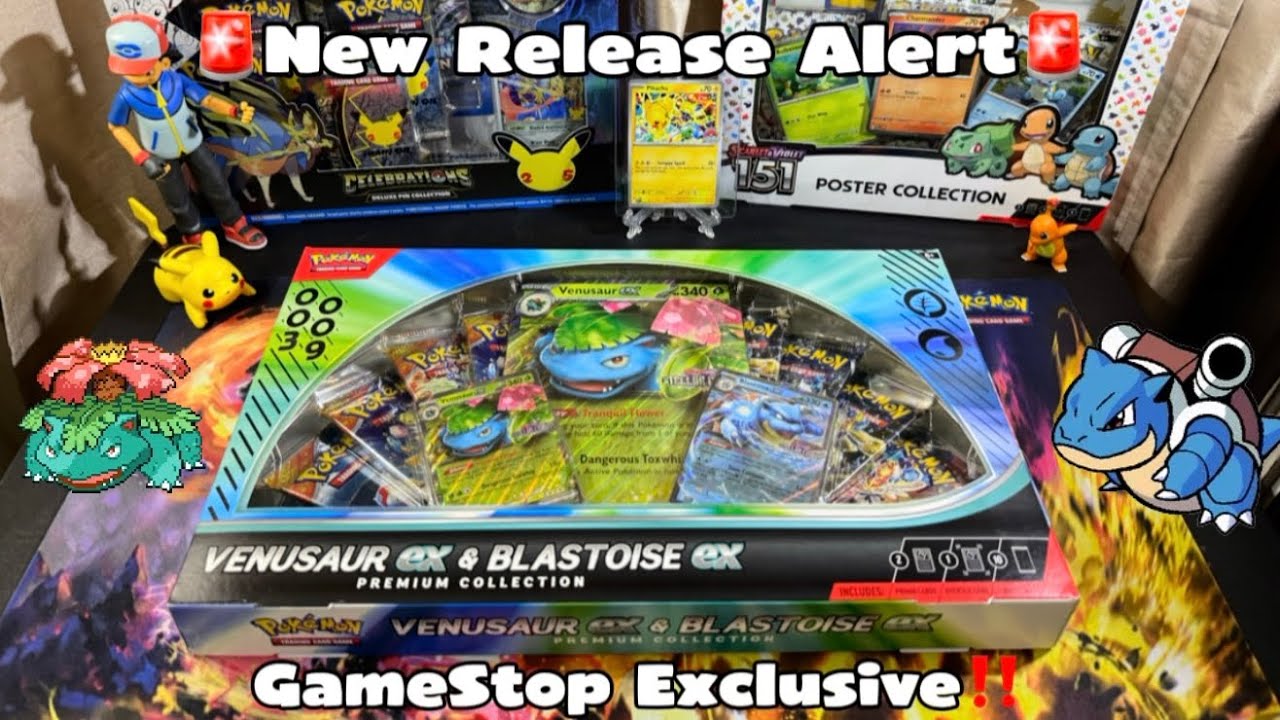 🔥 GameStop Exclusive Pok&eacute;mon Venusaur EX & Blastoise EX Premium Collection Box Unboxing! 🔥