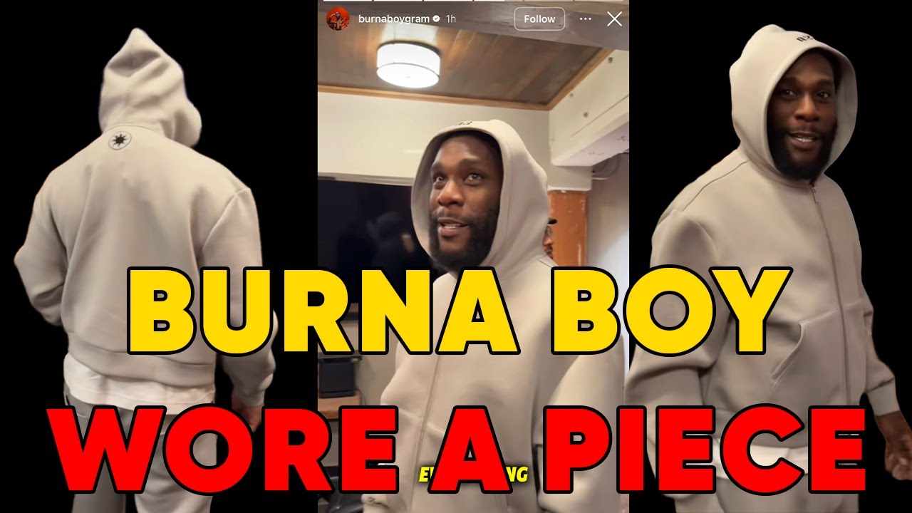 BURNA BOY WORE A PIECE FROM MY CLOTHING LINE