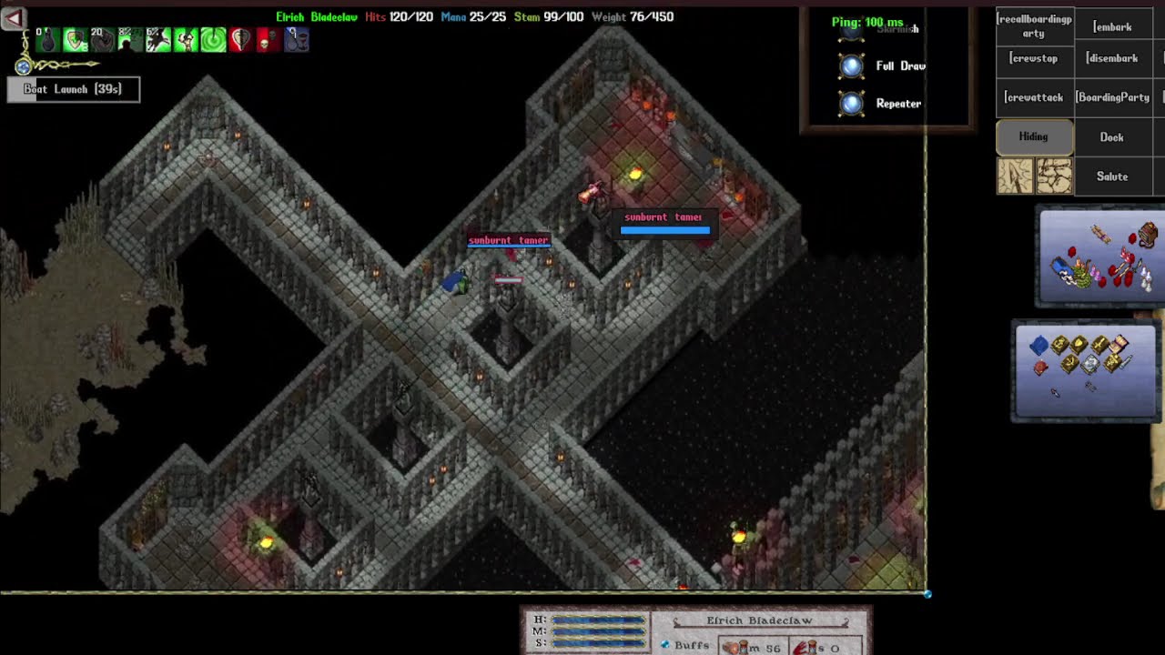 Chasing a red mage in The Mausoleum
