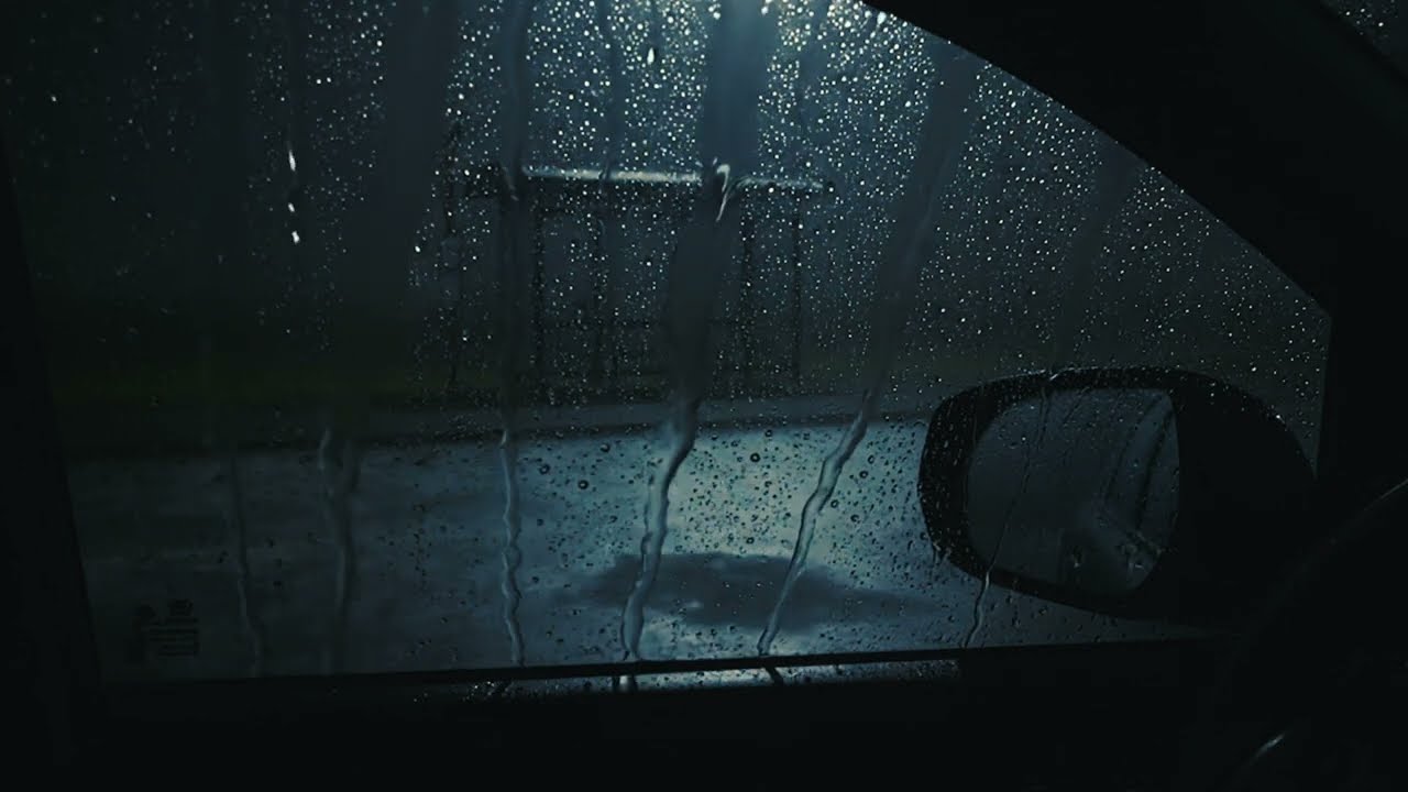 Driving in Heavy Rain for Deep Sleep 8 Hours | Soothing Car White Noise ASMR No Music Relaxing